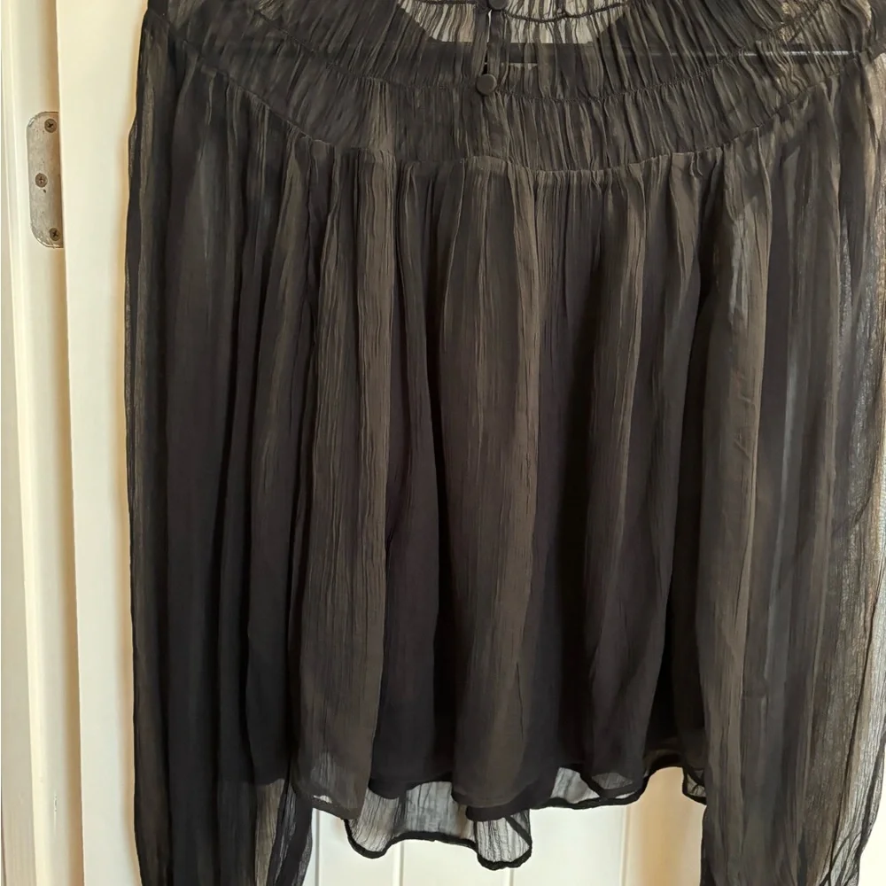 JCrew Draper Shirred Top in Crinkle Cupro, NWT, Small - Picture 5 of 10